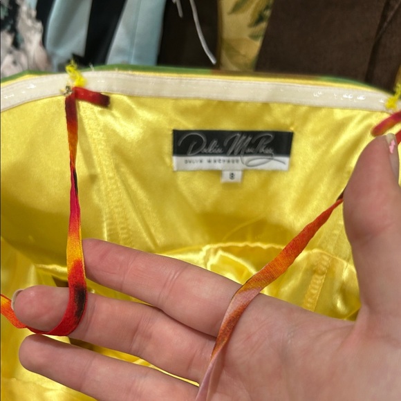 New Dalia MacPhee Multicolor Strapless Evening Gown with removable straps - Picture 11 of 11